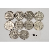 Image 1 : LOT OF 10 - 1969-1984 CDN VOYAGEUR & JACQUES CARTIER SILVER DOLLAR COINS 