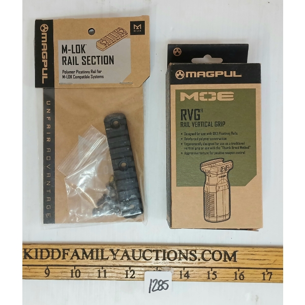 LOT OF 2 - MAGPULL MOE RVG & M-LOK RAIL SECTION