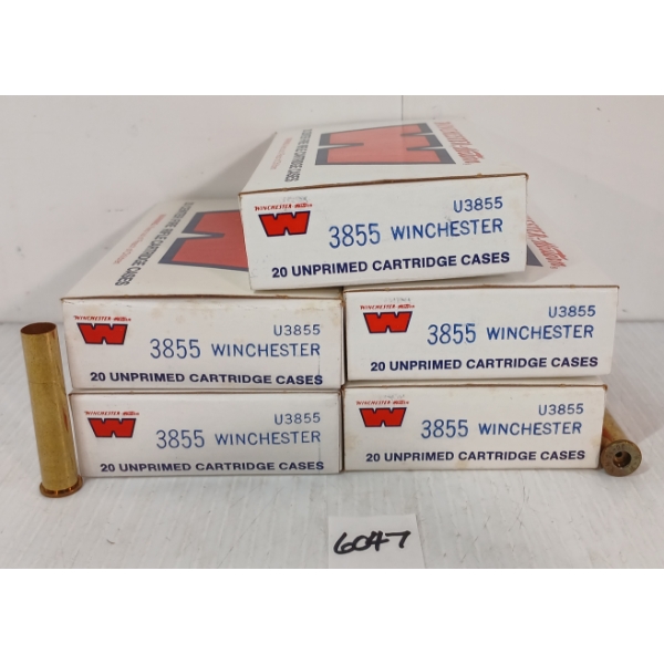 BRASS: 100X WINCHESTER WESTERN .38-55 WIN 