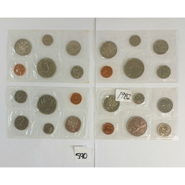 LOT OF 4 - 1978, 1979, 1981 & 1982 RCM PROOF SETS