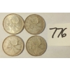 Image 1 : LOT OF 4 - 1943 CDN 25 CENT SILVER COINS