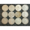 Image 2 : LOT OF 12 - 1900-1968 CDN 25 CENT COINS 