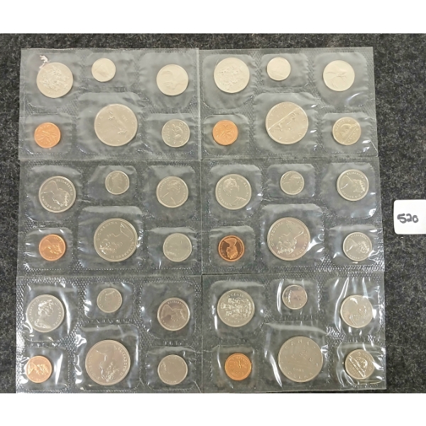 LOT OF 6 - 1970-1985 CDN UNCIRCULATED PROOF SETS