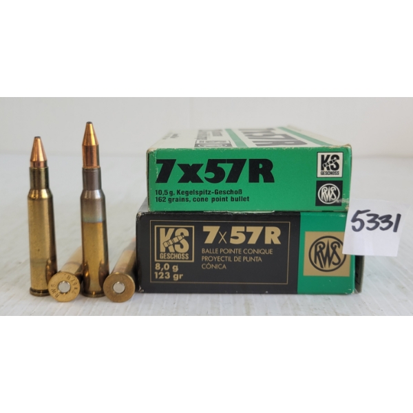 AMMO: 40X DYNAMITE NOBEL 7X57 R - 123 & 162GR