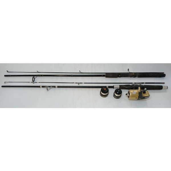 LOT OF 4 - TRUE TEMPER & SHIMANO RODS & REEL SET