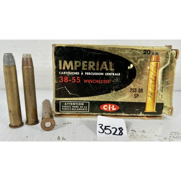 AMMO: 12X MIXED .38-55 WIN - RELOADS & FACTORY