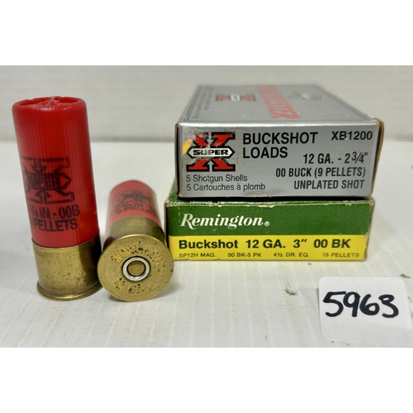 AMMO: 10X MIXED 12 GA - 2-3/4 & 3IN - #00 BUCK