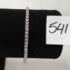 Image 1 : PLATINUM PLATED PRINCESS CUT TENNIS BRACELET