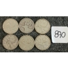 Image 1 : LOT OF 6 - 1940-1965 CDN 25 CENT COINS