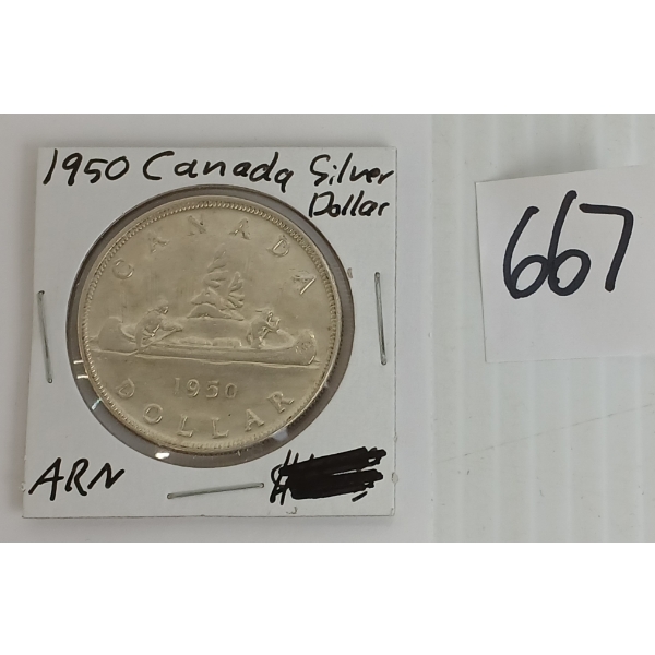 1950 CDN SILVER DOLLAR COIN