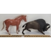 Image 6 : LOT OF 6 - LOUIS & MARX CO. JOHNNY WEST FIGURES, COVERED WAGON & ACCESS - INCL JANE WEST W/ BOX