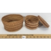 461  LOT OF 2  WOVEN SEAGRASS NESTING BASKETS