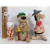 Image 4 : LOT OF 4 - KNICKERBOCKER FLINTSTONES PEBBLES DOLL, BAMM-BAMM, YOGI BEAR & MCGRAW SQUEAK TOYS