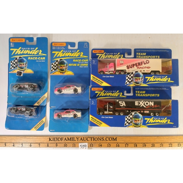 LOT OF 6 - MATCHBOX DIECAST DAYS OF THUNDER RACE CARS