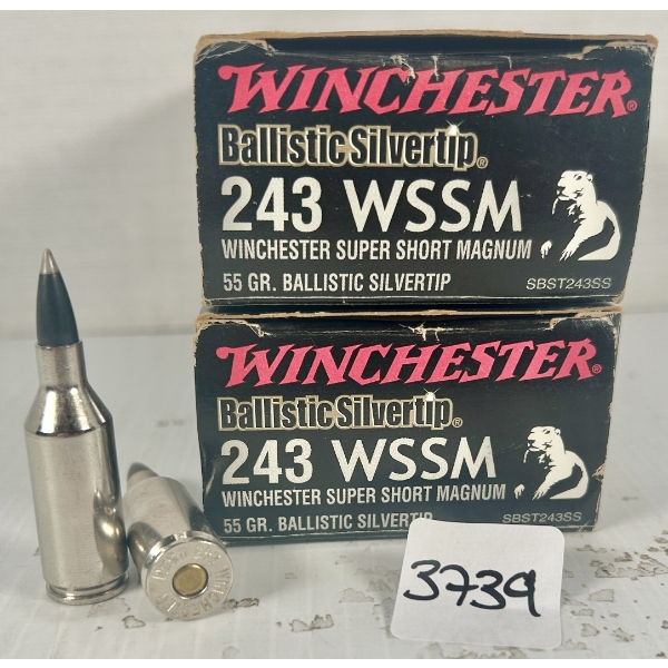 AMMO: 40X WINCHESTER .243 WSSM - 55 GR POLY TIP