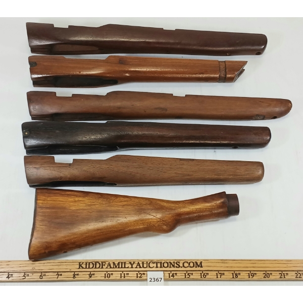 LOT OF 7 - LEE ENFIELD SPORTER FORENDS & BUTT STOCK