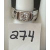 Image 6 : STERLING & MOISSANITE GENTLEMAN'S RING W/ CERTIFICATE