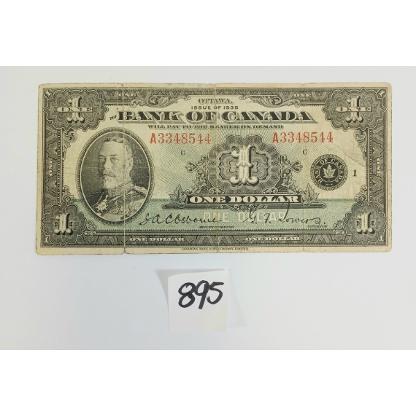 1935 CDN $1 BANKNOTE