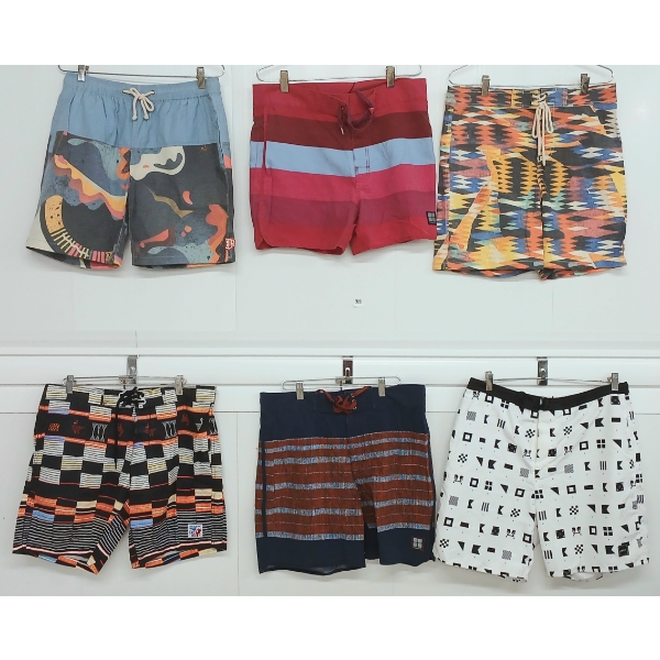 LOT OF 6 - MEN'S OBEY, INSIGHT & DEUS EX MACHINA SWIM SHORTS