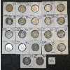 Image 1 : LOT OF 22 - 1947-1987 CDN 50 CENT PCS - INCL 'CURVE 7'
