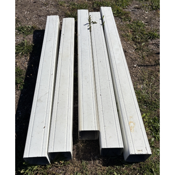 LOT OF 5 - POST SUPPORTS - 8 X 8 INCH X 9 FOOT - POLY