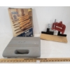 Image 1 : LOT OF 3 - MASTERCRAFT ANGLE SAW GUIDE, MARPLES WOOD TURNING TOOLS & MISC DRILL BIT SET, 