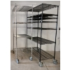 Image 2 : LOT OF 2 - ULINE STAINLESS STEEL RACKING ON WHEELS