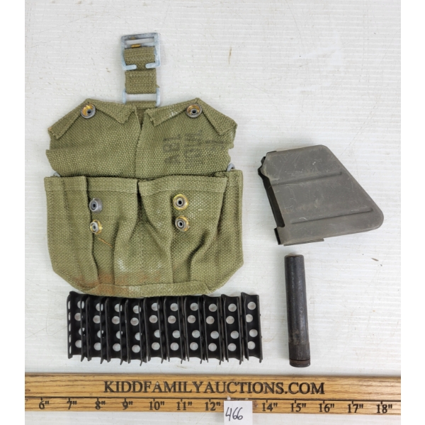 JOB LOT - LEE-ENFIELD STRIPPER CLIPS, MAG, OILER & POUCH
