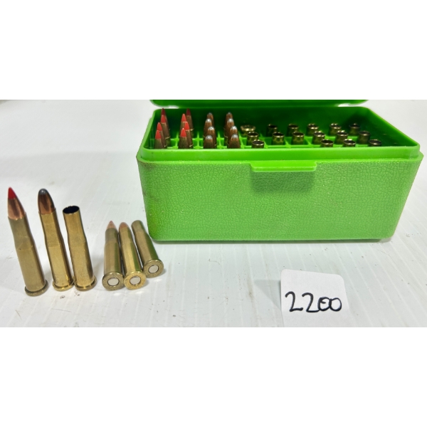 AMMO / BRASS: 20X LIVE & 30X BRASS .22 HORNET - RELOADS