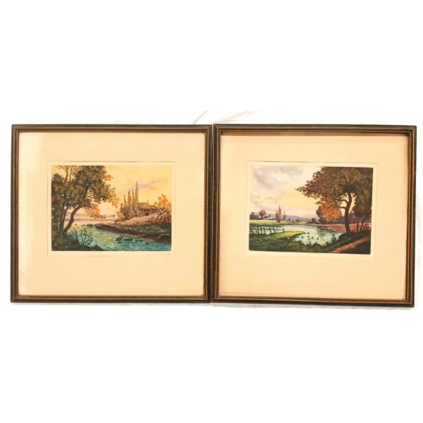 LOT OF 2 - FRENCH LANDSCAPES BY JEAN-LOUIS THIBAUT (PRS FRENCH ARTIST)