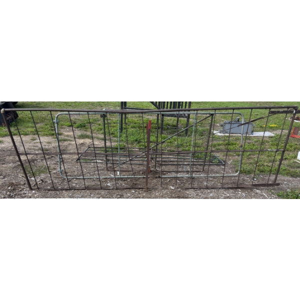 LOT OF 3 - MISC FARM GATES - 7 FT & 12 FT & 14 FT