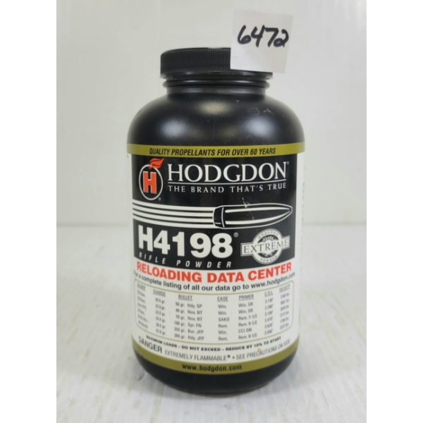 POWDER: HODGDON H4198 RIFLE POWDER - 1LBS