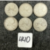 Image 1 : LOT OF 6 - 1938-1962 CDN 25 CENT COINS