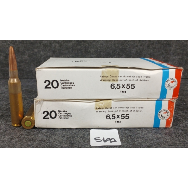 AMMO: 40X PRIVI PARTIZAN 6.5X55 - 140GR - FMJ