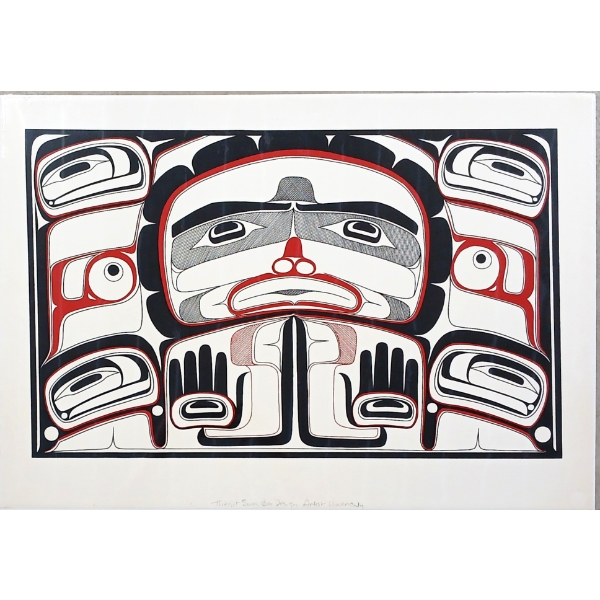 "TLINGIT SUN BOX DESIGN" BY UNKNOWN ARTIST (20TH CENTURY) - SILKSCREEN