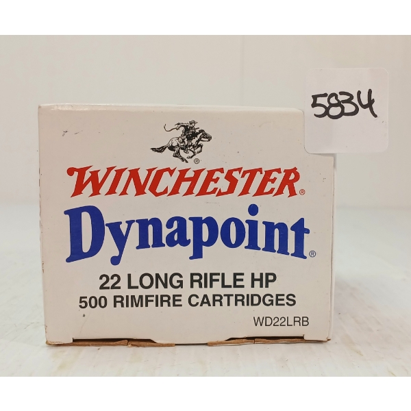 AMMO: APPROX 500X WINCHESTER DYNAPOINT .22 LR - 40GR - HP - SEALED