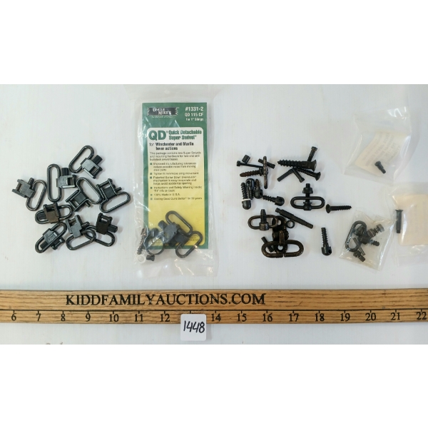 QTY OF TAKE-OFF SWIVELS, STUDS, BOLTS & SCREWS