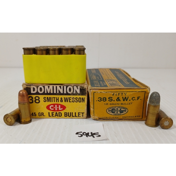 AMMO: 70X CIL .38 S&W - 145GR - LEAD BULLET