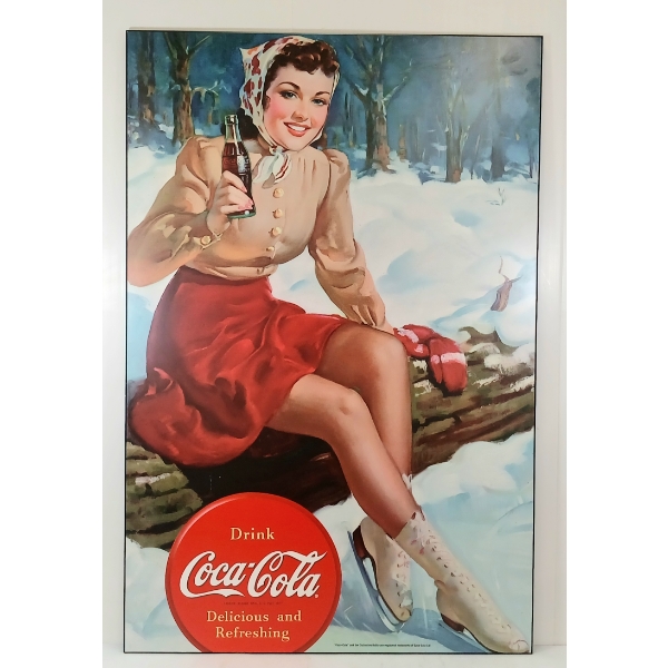 DRINK COCA-COLA DELICIOUS & REFRESHING BOARD SIGN