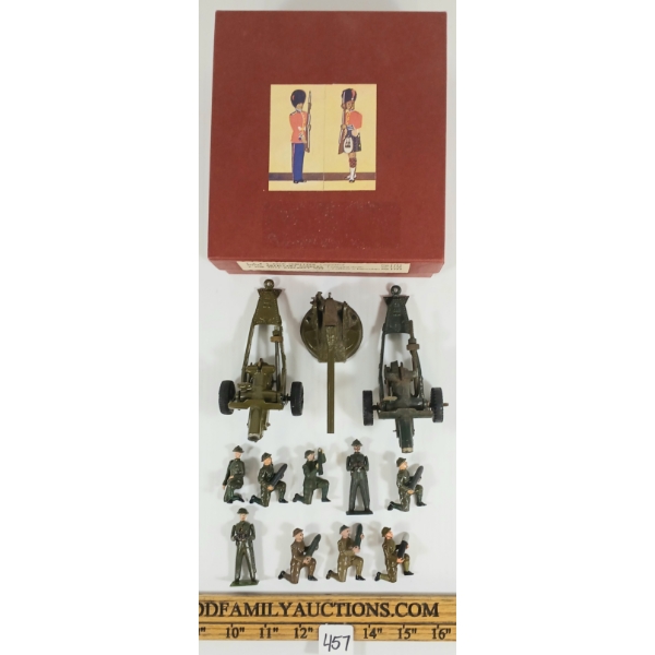 BRITAINS SOLDIERS LEAD FIGURES - NO. 1715, 1725 & 1730 ARTILLERY GROUPS