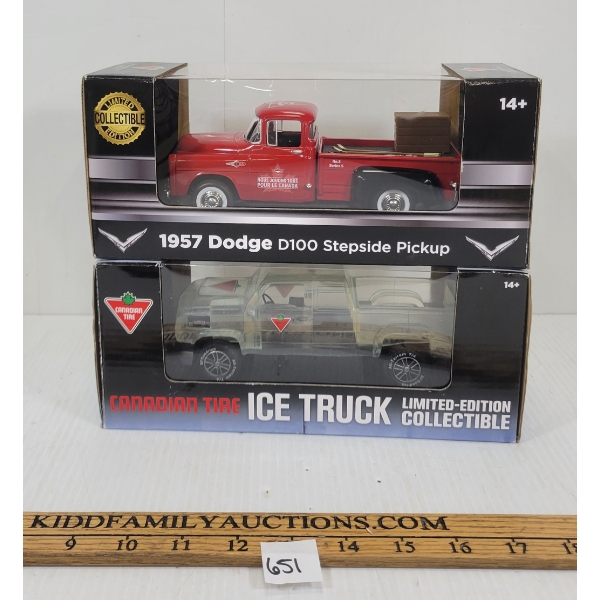 LOT OF 2 - CANADIAN TIRE DIECAST MODELS - INCL ICE TRUCK & 1957 DODGE PICKUP