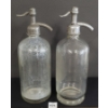 Image 4 : LOT OF 2 - HAMMERS & L. LUBIN NEW YORK - CLEAR ACID-ETCHED - SELTZER BOTTLES