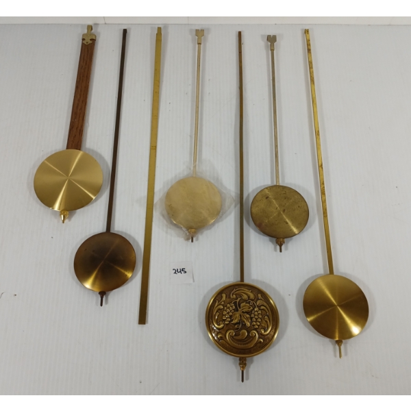 QTY OF CLOCK PENDULUM PARTS - SEE ALL PICS