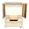 Image 3 : ARMOIRE W/ CHEST - FRENCH PROVINCAL STYLE - PAINTED PINE