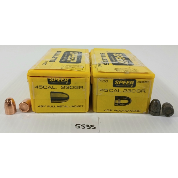 BULLETS: APPROX 200X SPEER .45 - 230GR - RN
