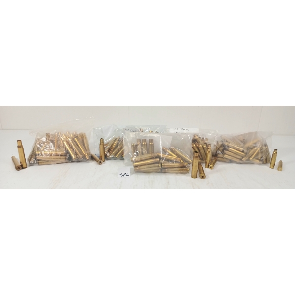 QTY OF BRASS - INCL.257 ROBERTS, .223 REM, ETC