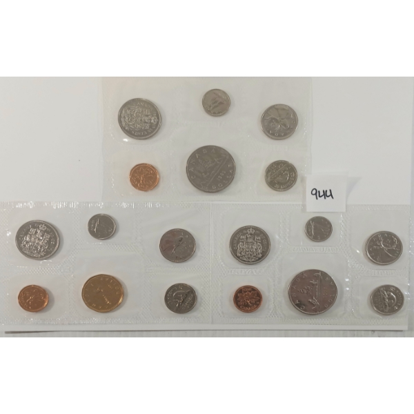 LOT OF 3 - 1975, 1985 & 1991 RCM PROOF SETS