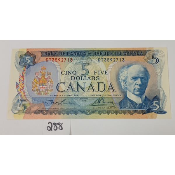 1972 CDN $5 BANKNOTE