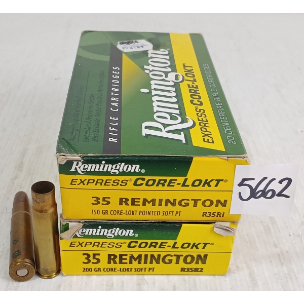 AMMO / BRASS: 29X REMINGTON .35REM - 150GR - 1 BRASS ONCE FIRED