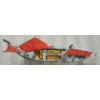 Image 6 : FOLK ART SAILBOAT BY UNKNOWN ARTIST - CLOTH & WOOD